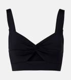 Norba Shell cutout ruched sports bra