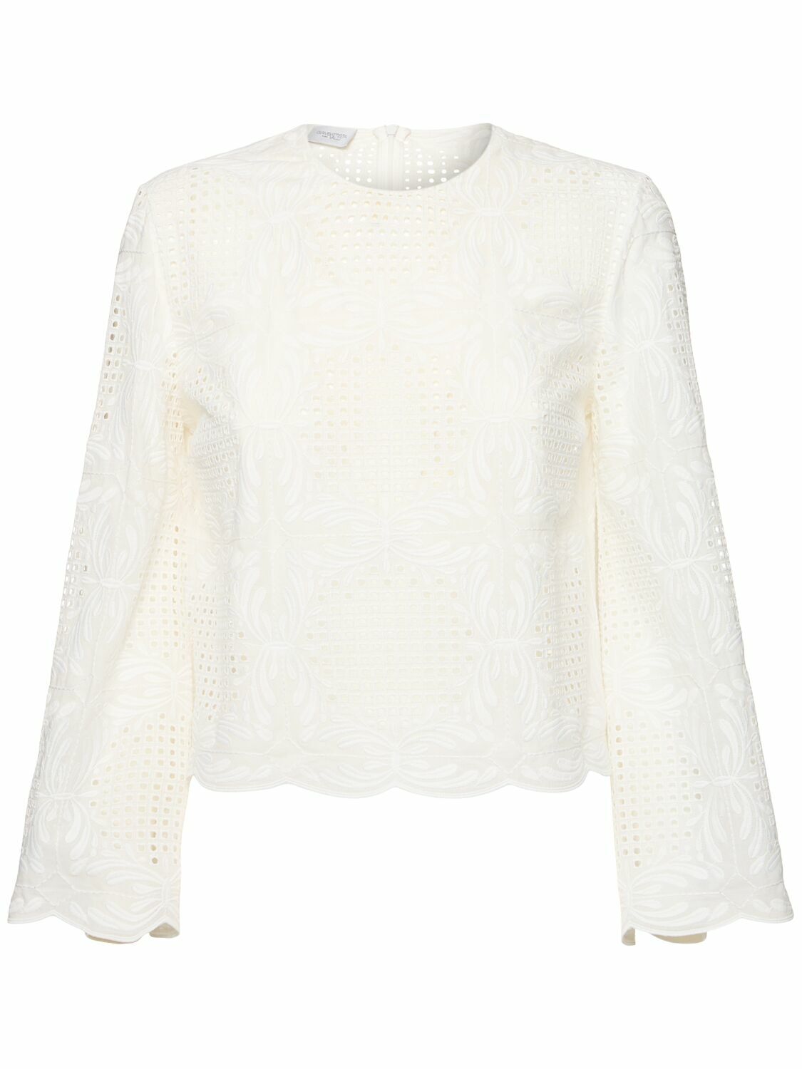 GIAMBATTISTA VALLI - Macramé Crop Top W/ Bow Giambattista Valli