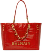 Balmain Red 1945 Soft Cabas Tote