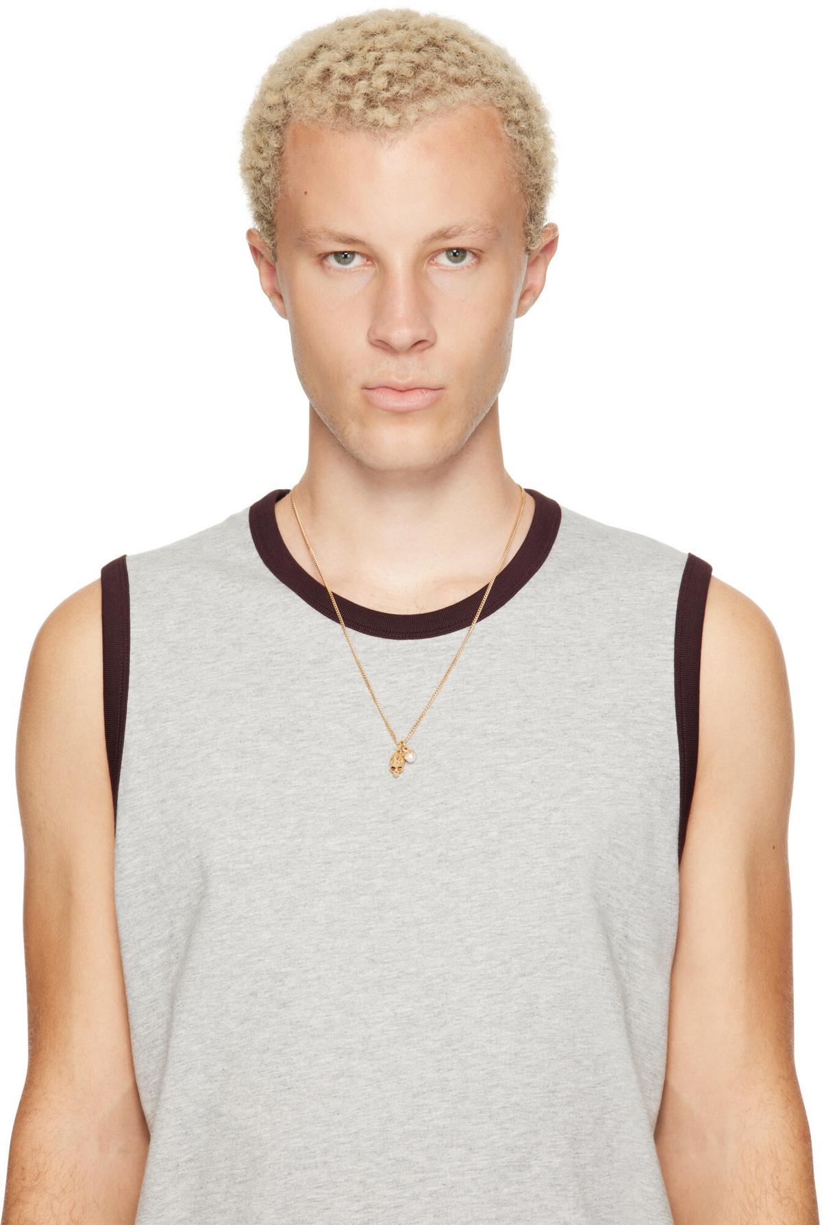 Emanuele Bicocchi Pearl Skull Necklace