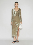 Helmut Lang Draped Velvet Dress