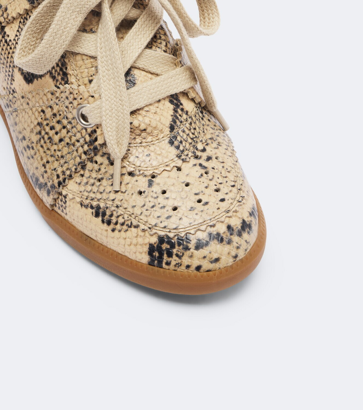 Isabel Marant Bobby snake-effect leather wedge sneakers