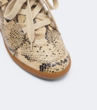 Isabel Marant Bobby snake-effect leather wedge sneakers
