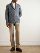 Brunello Cucinelli - Shawl-Collar Knitted Cardigan - Blue