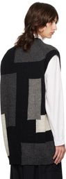 YOHJI YAMAMOTO Black Intarsia Vest