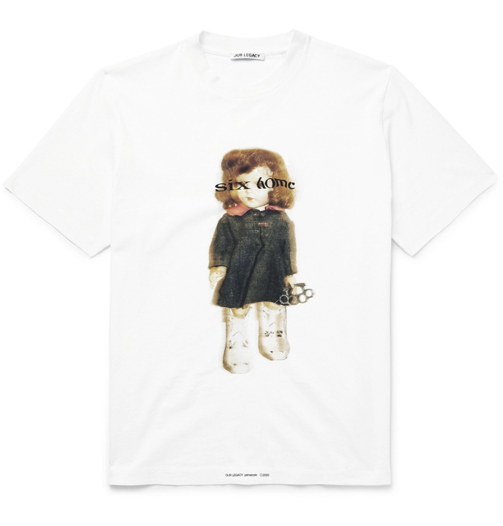 Photo: Our Legacy - Printed Cotton-Jersey T-Shirt - White