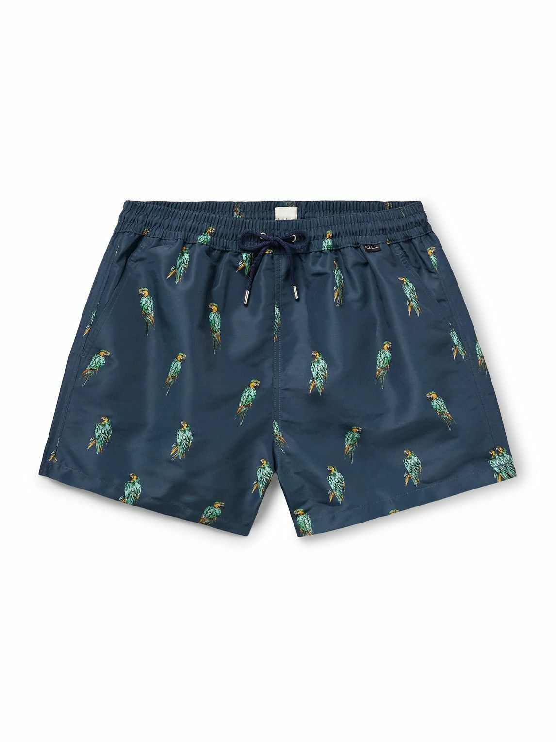 Paul Smith - Straight-Leg Short-Length Printed Recycled Swim Shorts - Blue