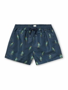 Paul Smith - Straight-Leg Short-Length Printed Recycled Swim Shorts - Blue