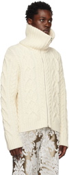 Dries Van Noten Off-White Zip Sweater