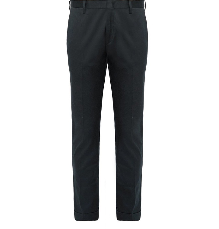 Photo: Paul Smith - Slim-Fit Stretch-Cotton Twill Trousers - Men - Storm blue