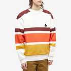 Isabel Marant Men's Meyoan Colour Block Crew Sweat in Burgundy