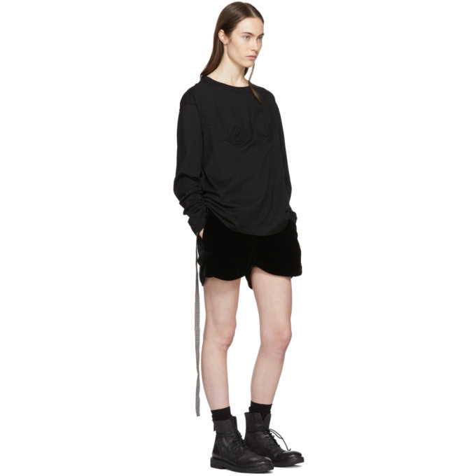 Facetasm Black Long Sleeve Underwire T-Shirt