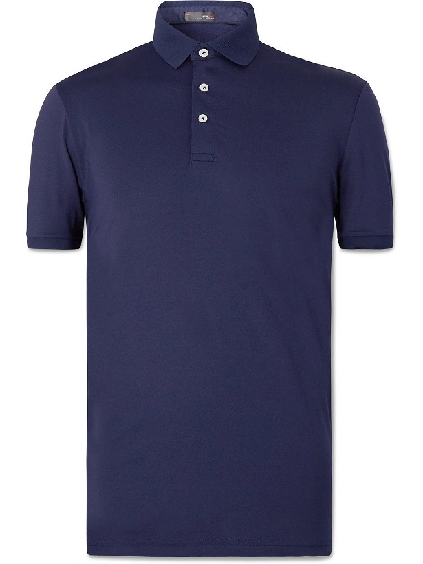 Photo: RLX Ralph Lauren - Logo-Print Recycled Stretch-Shell Golf Polo Shirt - Blue