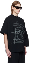 ALAINPAUL Black Extended T-shirt