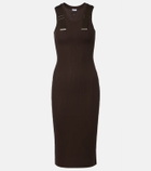 Loewe Ribbed-knit cotton-blend midi dress