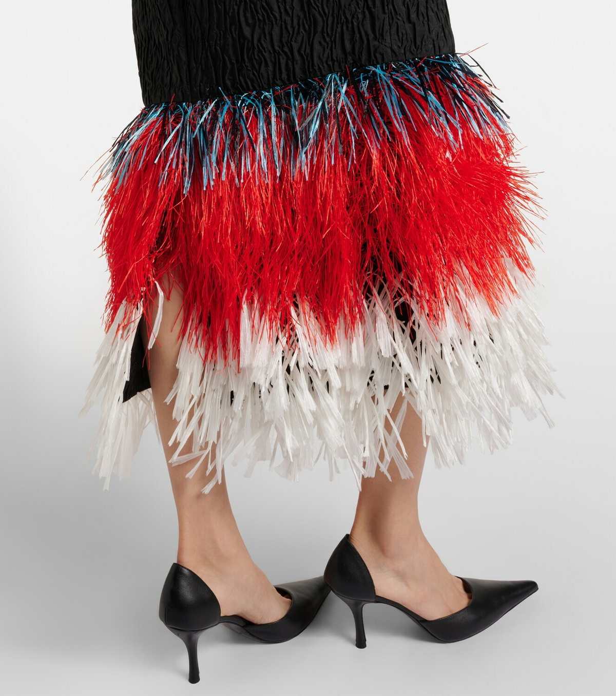 Roksanda Zua feather-trimmed midi dress