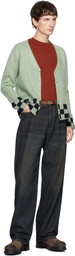 Second/Layer Green Chevy Cardigan