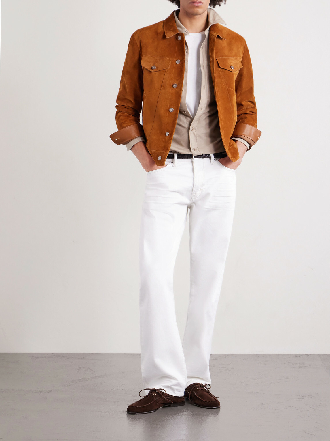 TOM FORD - Straight-Leg Selvedge Jeans - White