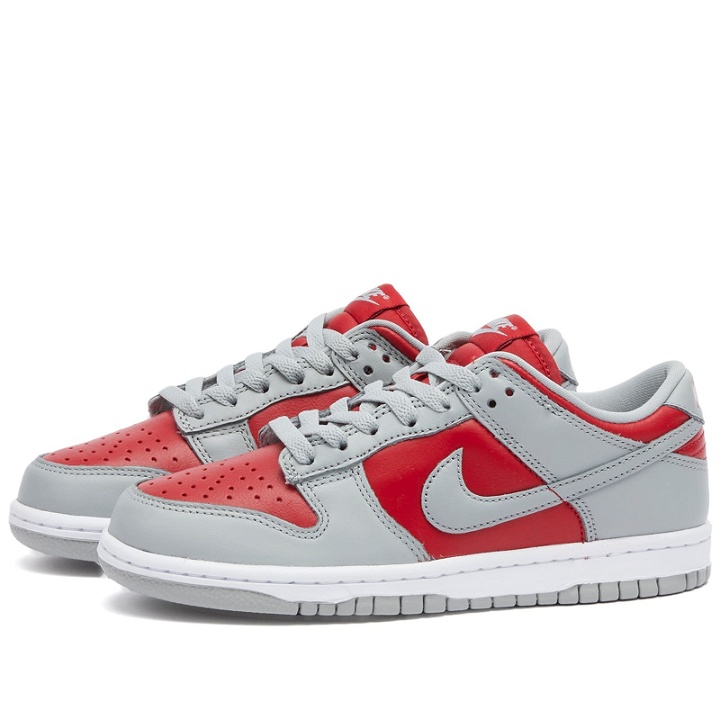 Photo: Nike Dunk Low Qs Sneakers in Varsity Red/Silver/White