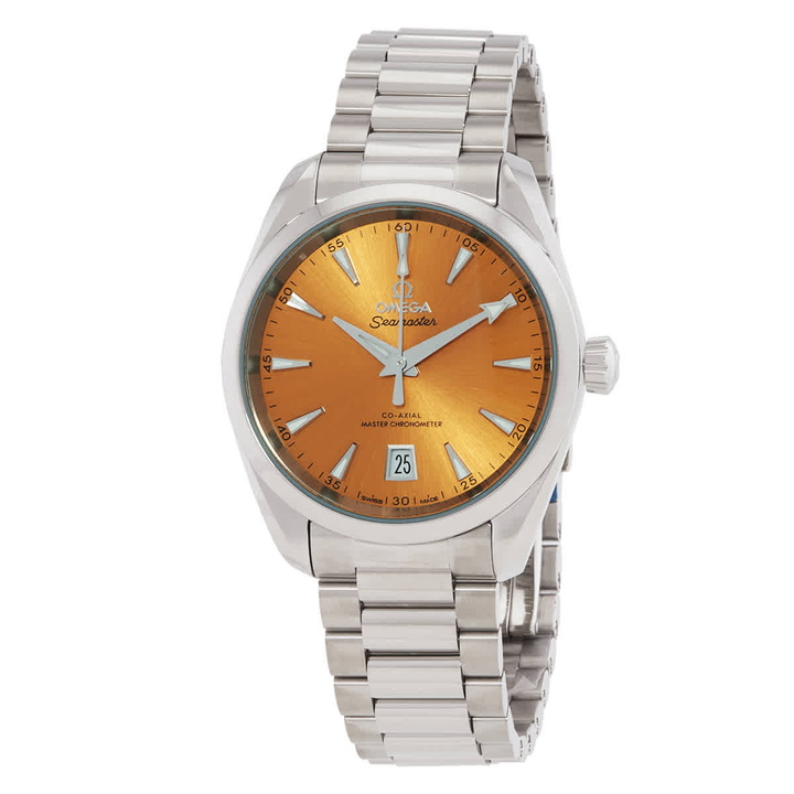 Photo: Omega Seamaster Aqua Terra Automatic Chronometer Saffron Dial Unisex Watch 220.10.38.20.12.001