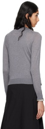3.1 Phillip Lim Gray Layered Wool & Silk Sweater