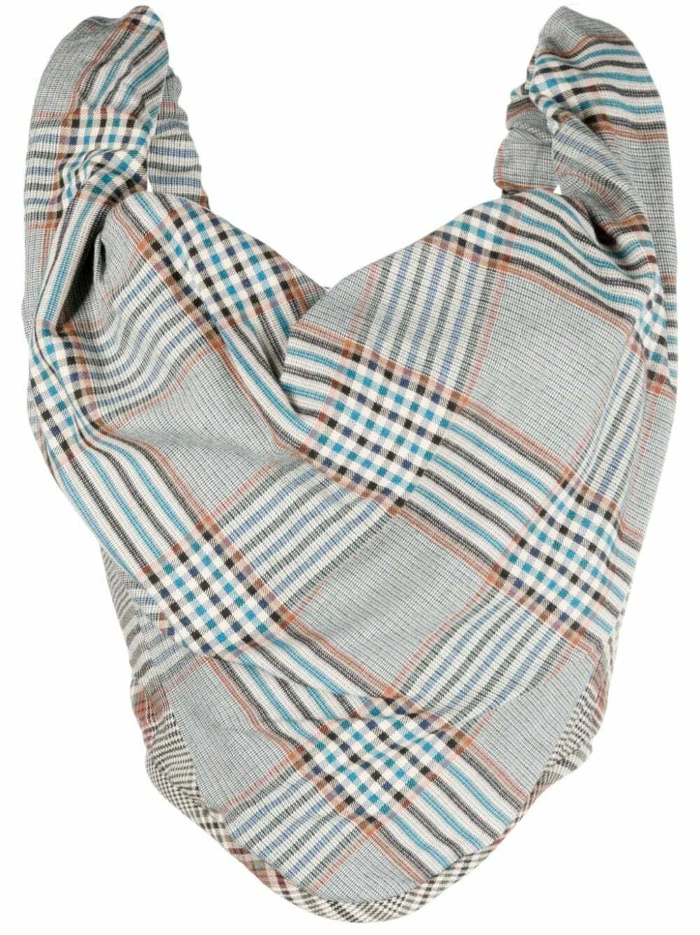VIVIENNE WESTWOOD - Sweetheart Neckline Checked Corset Top