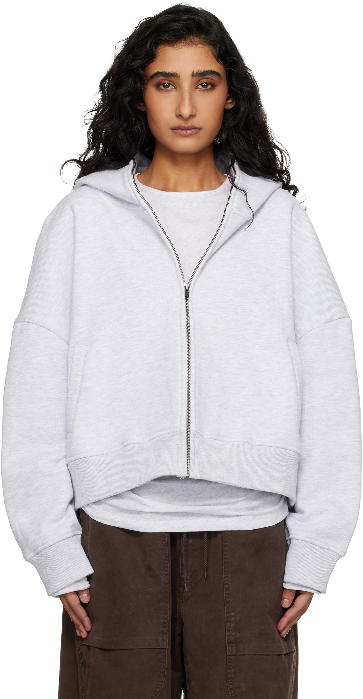 Entire Studios Gray Eternal Zip Hoodie