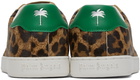 Palm Angels Brown Leopard Tennis Sneakers