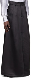 We11done Black Polyester Skirt