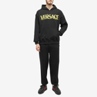 Versace Men's Logo Popover Hoody in Black