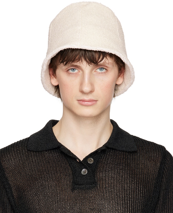 Photo: LOW CLASSIC Off-White Fluffy Bucket Hat