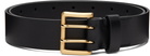 AURALEE Black Two-Hole Buckle Belt