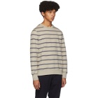 PS by Paul Smith Beige and Navy Stripe Sweatshirt