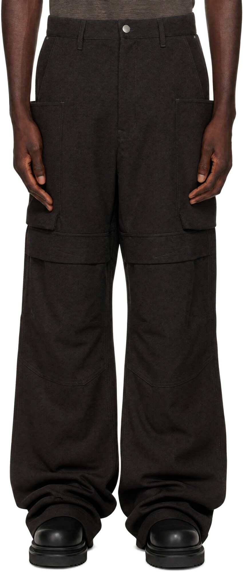 Rick Owens Gray Porterville Stefan Cargo Pants