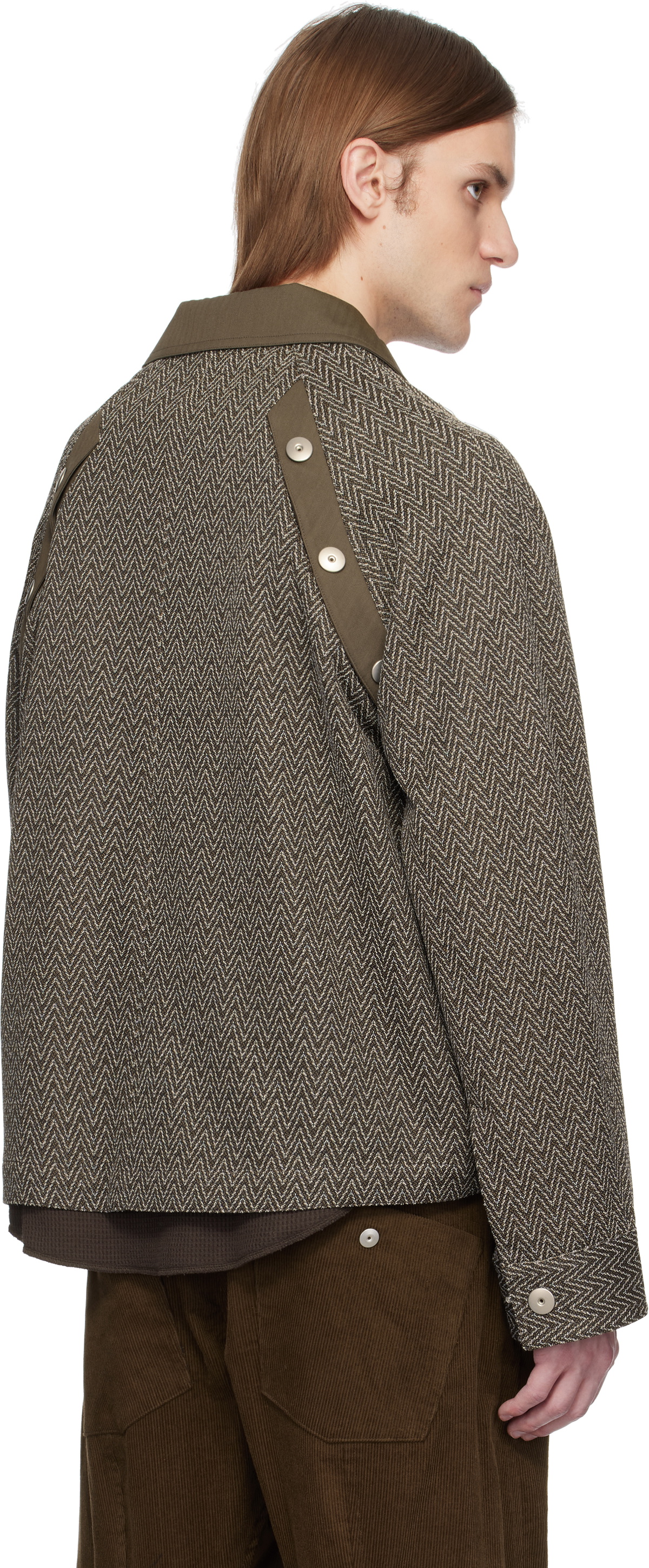 Omar Afridi Brown & Beige Bove Jacket Omar Afridi