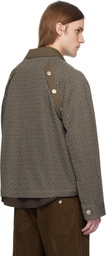 Omar Afridi Brown & Beige Bove Jacket