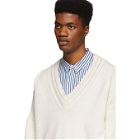 Juun.J Off-White Knit Cotton Sweater
