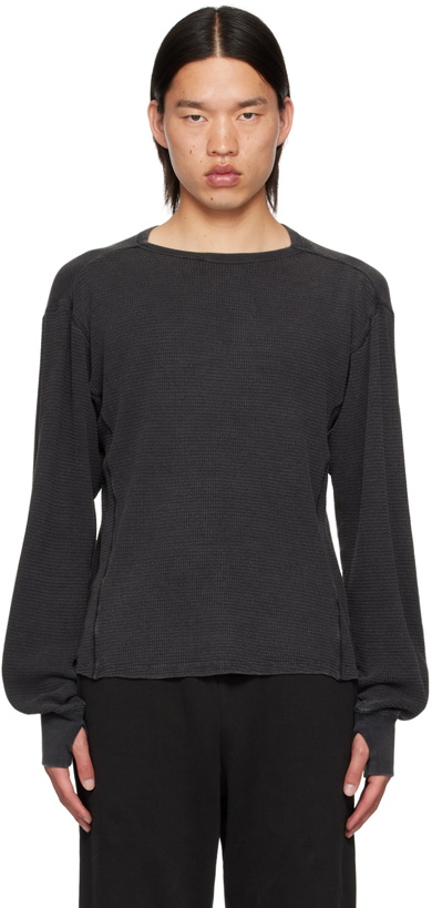 Photo: Entire Studios Black Thermal Long Sleeve T-Shirt