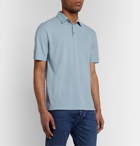 Incotex - Ice Cotton-Jersey Polo Shirt - Blue