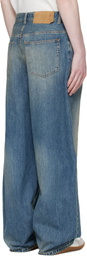 MM6 Maison Margiela Blue Wide-Leg Jeans