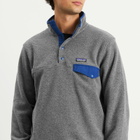 Patagonia Men's Lightweight Synchilla Snap-T Pullover in Nickel/Clement Blue