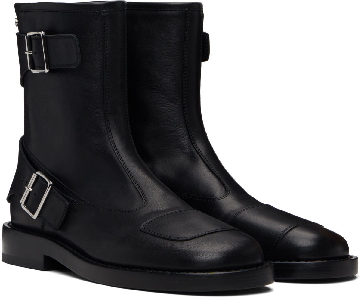 Ann Demeulemeester Black Eero Ankle Biker Boots