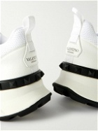 Valentino Garavani - True Act Leather-Trimmed Mesh and Rubber Sneakers - White