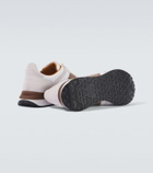 Magnanni Grafton leather-trimmed sneakers