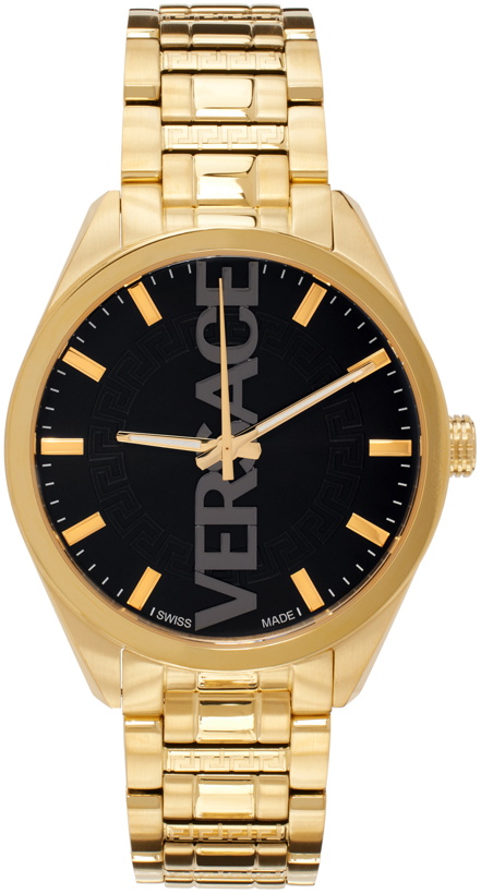 Photo: Versace Gold V-Vertical Watch