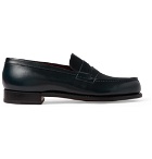 J.M. Weston - Leather Penny Loafers - Men - Teal