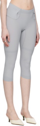 JOHANNA PARV Gray Folded Waist Leggings