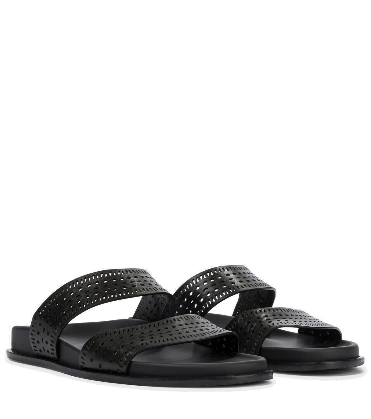 【関税&送料込】Alaia Sandals Grey Leather flip flops Alaïa White size 38 EU in Leather - 45580976