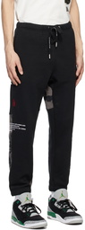 AAPE by A Bathing Ape Black Graphic Logo Lounge Pants