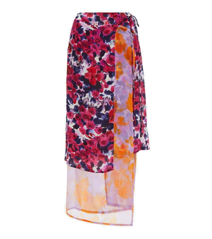 Photo: Dries Van Noten - Floral wrap midi skirt